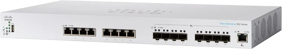 CISCO DESIGNED CBS350-16XTS Managed Switch | 8 Port 10GE | 8 Port 10G SFP+ | Limited Lifetime Hardware Warranty (CBS350-16XTS-NA)